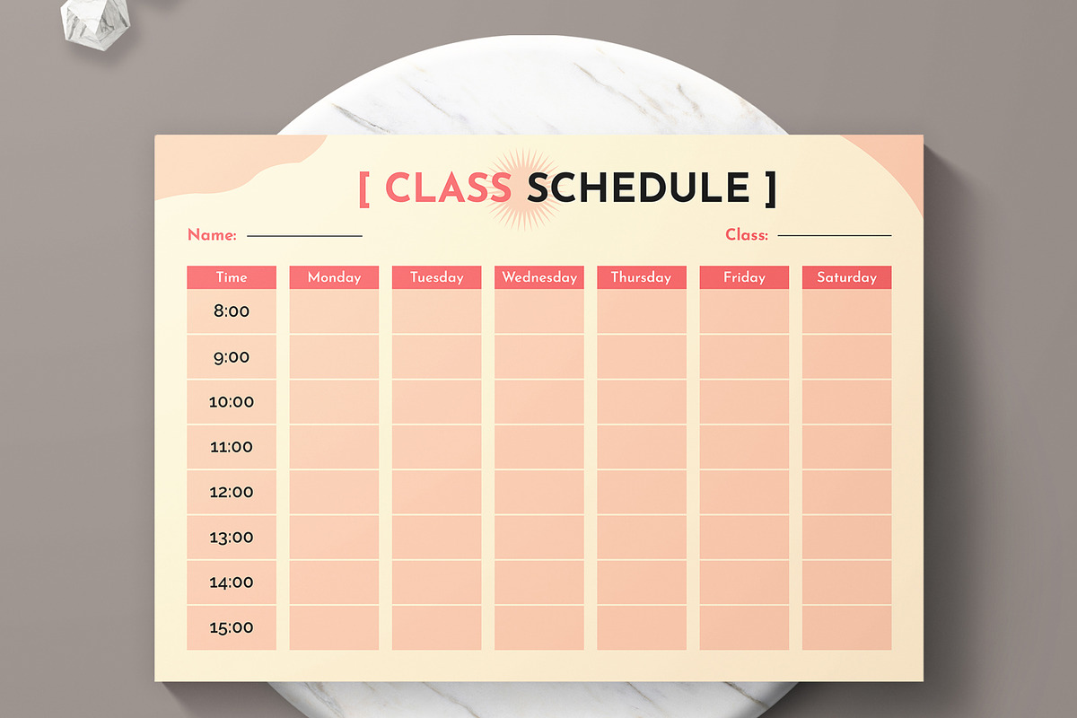 Class Schedule, a Stationery Template by MightyDesign (Photo 3 of 6)