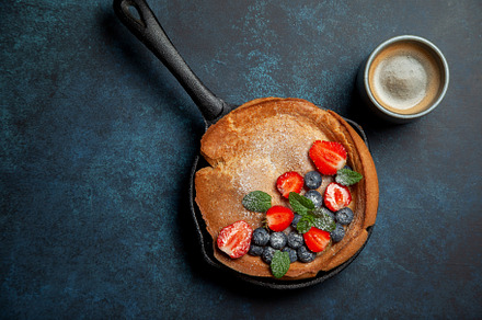 breakfast with dutch baby pancake
