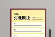 Minimal Travel Schedule Planner, a Stationery Template by MightyDesign (Thumbnail 2 of 8)