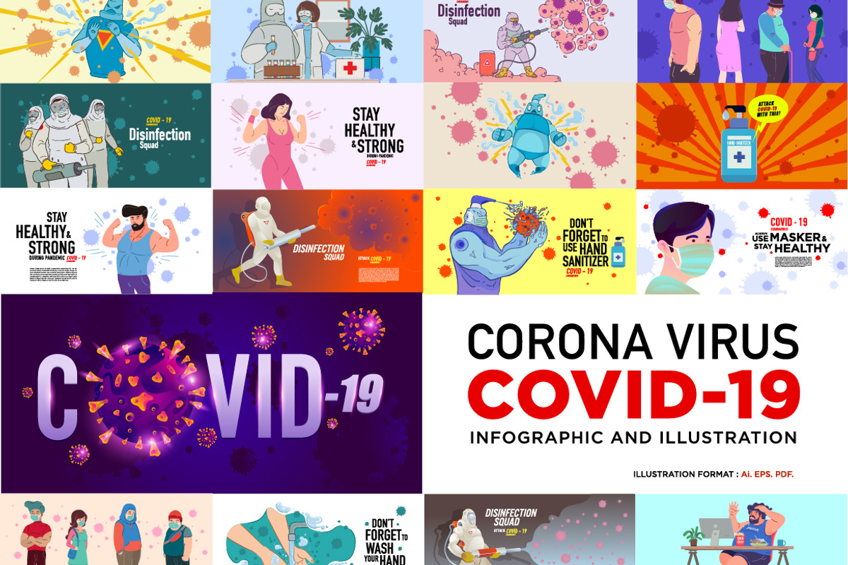 Corona Virus - Covid-19 Illustration, a Healthcare Illustration by singpentinkhappy (Photo 1 of 15)
