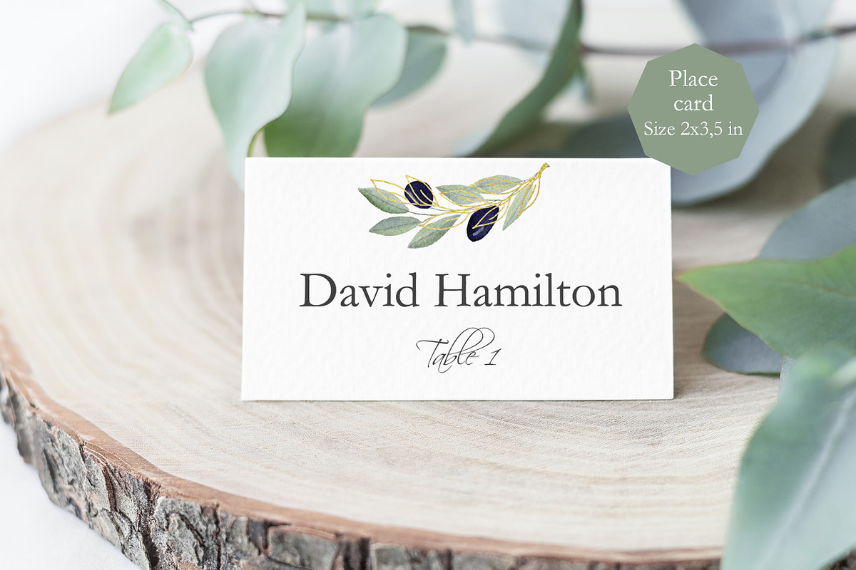 Greenery Wedding Invitation Suite, an Invitation Template by SunRayArtDesigns (Photo 8 of 14)