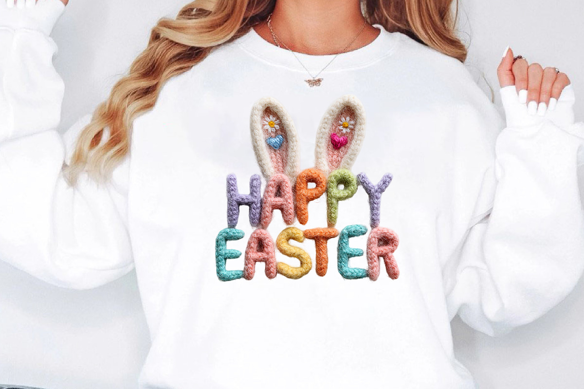 Latch Faux Yarn Happy Easter Day Bun, an Illustration by Designworld (Photo 4 of 7)