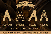 Bavalor - All Caps Font Family, a Sans Serif Font by Dm Studio (Thumbnail 2 of 9)