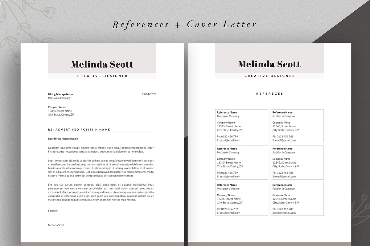 Resume Template Word and InDesign, a Resume Template by Advaita Printables (Photo 4 of 5)