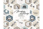 Cosmic bedtime pattern outer space, a Pattern Graphic by Milatoo (Thumbnail 1 of 3)