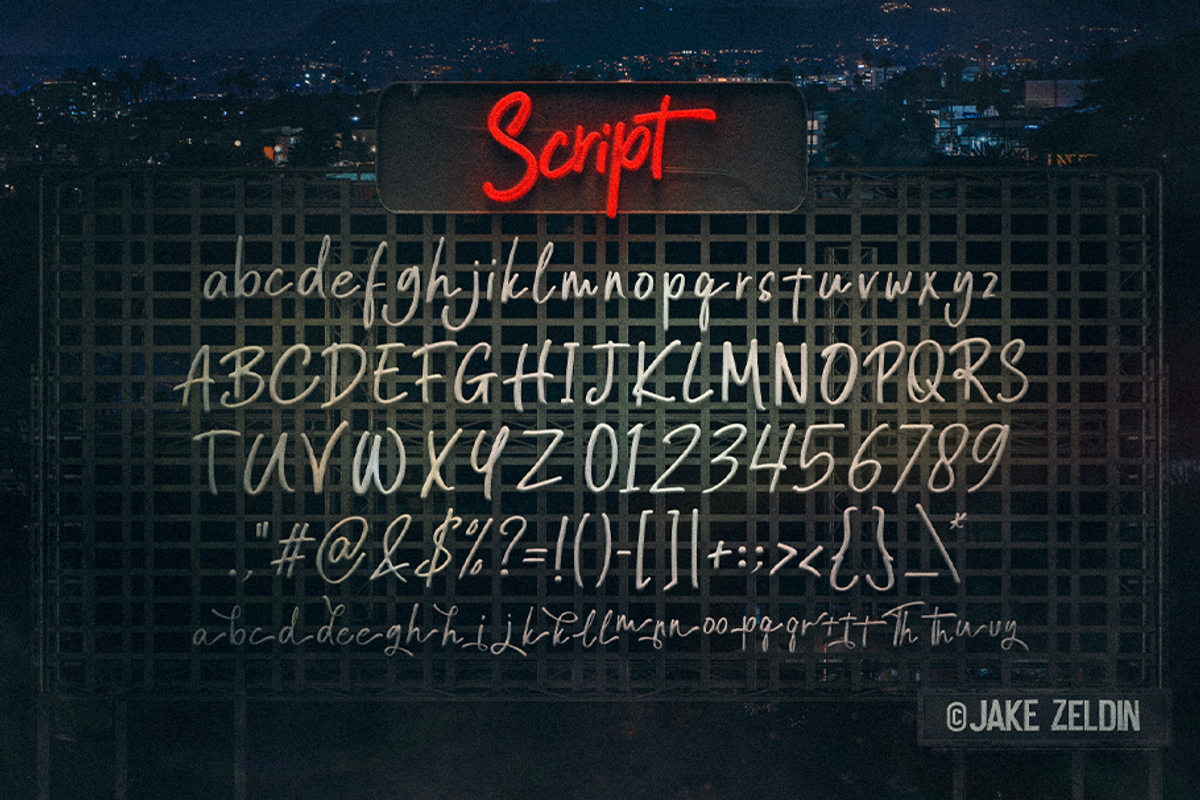 Roosevelt - Vintage 4 Font Family, a Script Font by Zelly Design Co. (Photo 3 of 6)