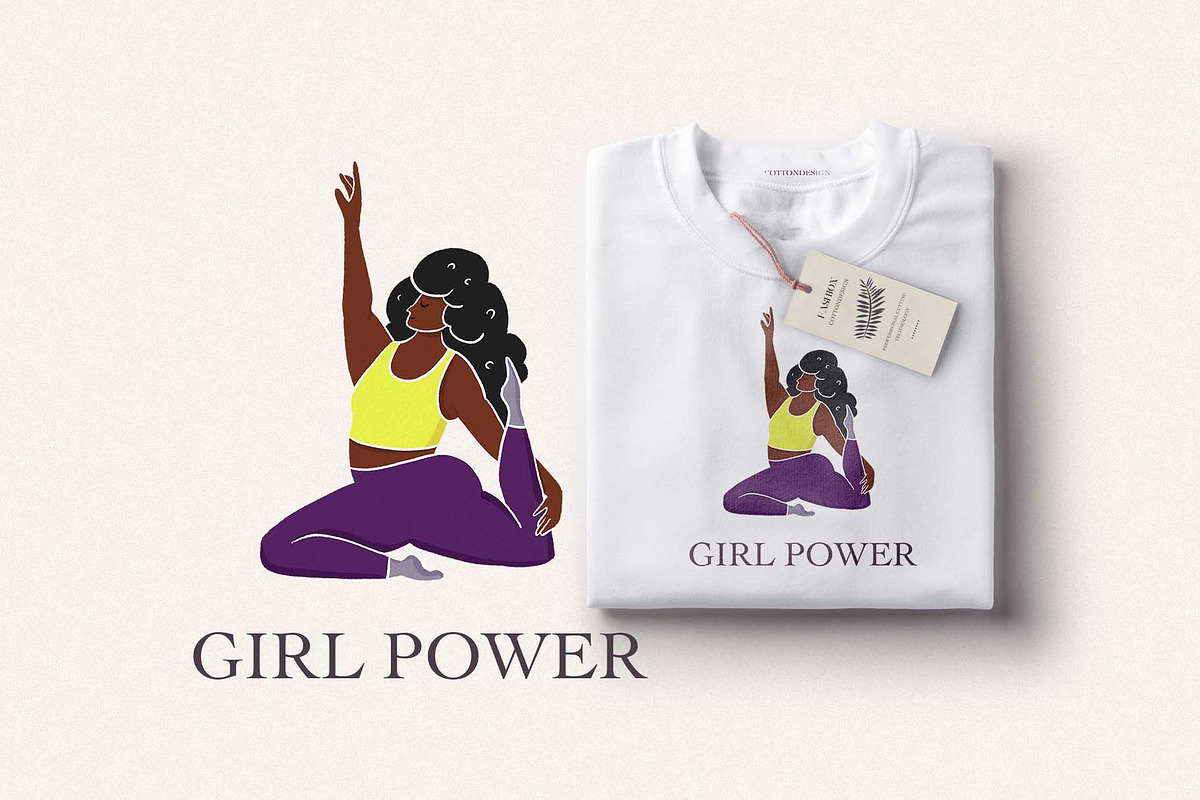 Yoga girls. Modern clipart, a Person Illustration by Spark Studio Brushes (Photo 4 of 5)