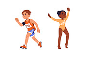 Children playign sports games set, a Person Illustration by PaperTrident (Thumbnail 4 of 7)