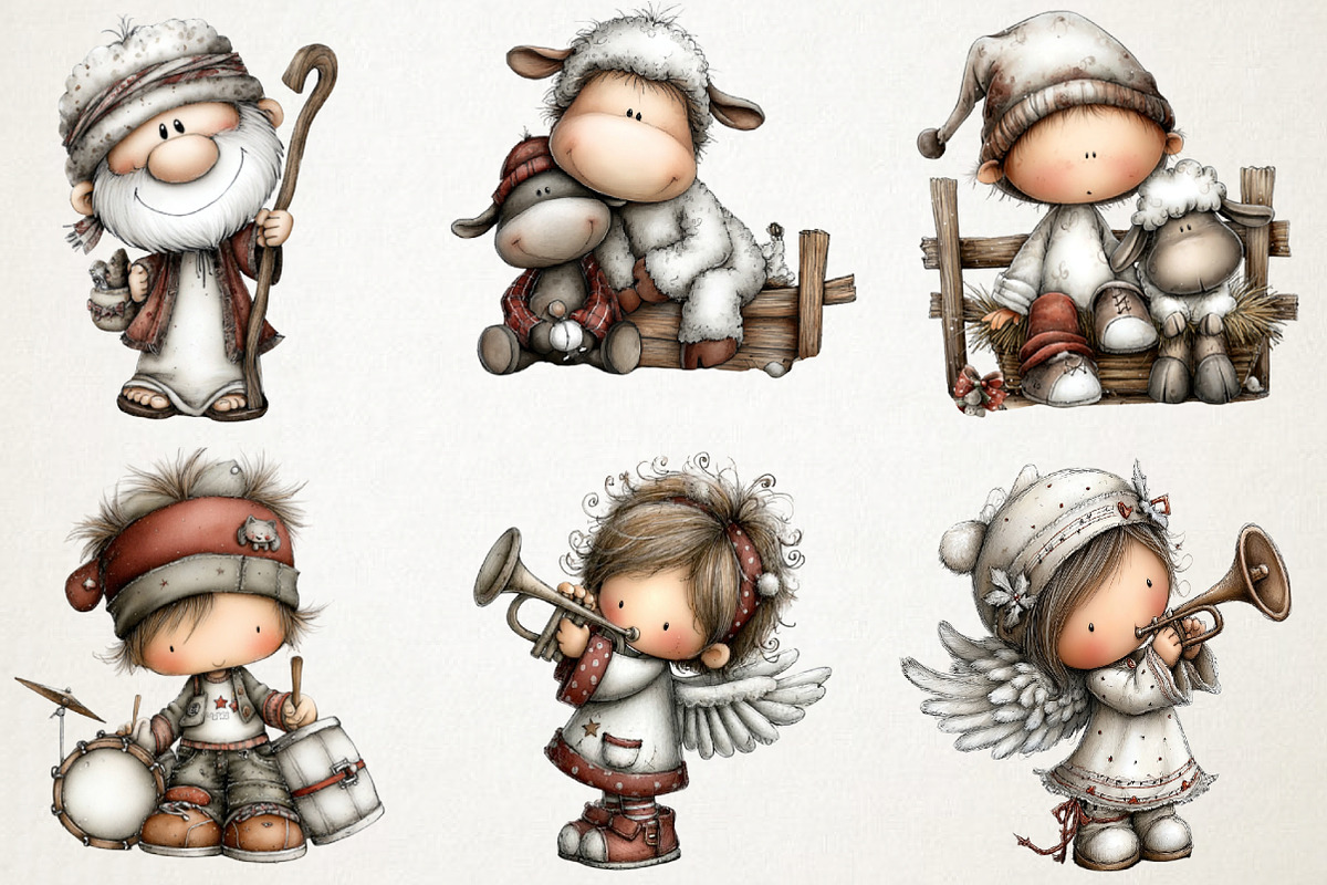 Christmas Nativity Clipart, an Illustration by RobertsArt (Photo 2 of 7)