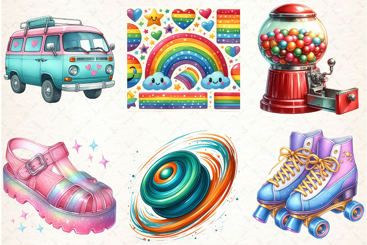 Nostalgic 90s Retro Sublimation Clip, an Illustration by Libby Wishes (Photo 7 of 7)