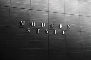 3D Logo Signage Wall Mock Up v.1