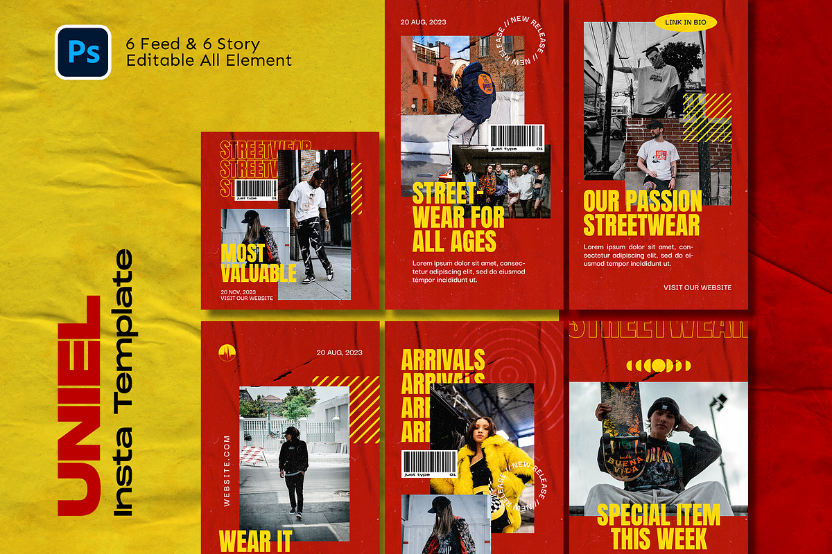 Uniel Fashion Instagram Template, a Social Media Template by Shinra Labs (Photo 1 of 5)
