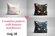 Rabbit vector seamless patterns., a Pattern Graphic by Orangepencil (Thumbnail 1 of 3)