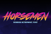 Horsemen - Horror + FreeBackgrounds, a Font by The Branded Quotes (Thumbnail 1 of 7)