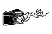 Vintage Camera Film Silhouette, an Object Illustration by yasushie (Thumbnail 4 of 31)