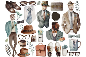 Dapper Dad Fathers Day Clipart