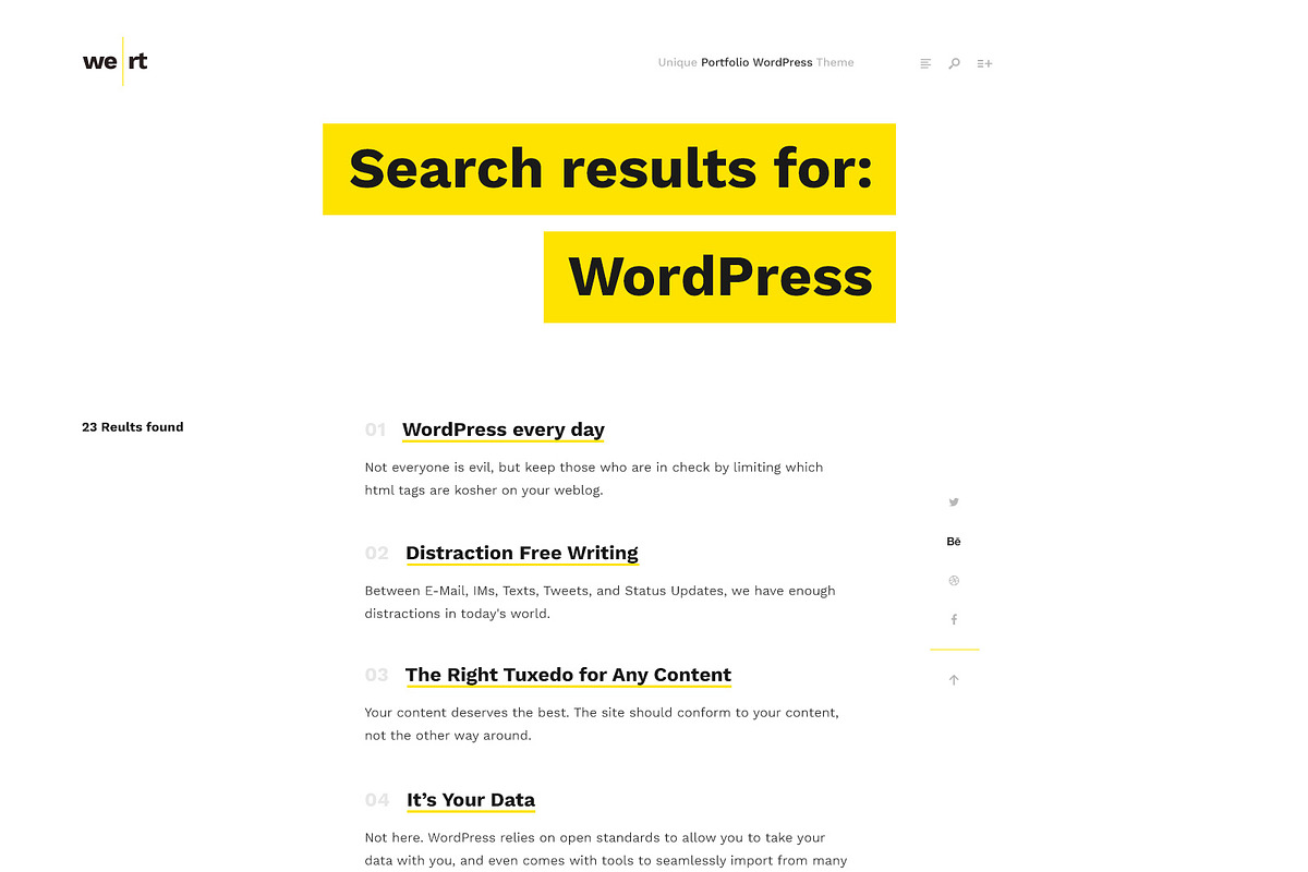 Wert PSD - Minimal Unique Portfolio, a Websites & App Template by IshYoBoy (Photo 14 of 19)