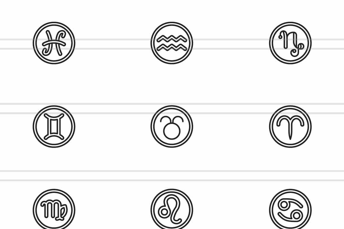 Zodiac Line Icons, an Icon by IconBunny (Photo 2 of 2)