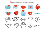 Set of Valentine Icons., a Decorative Illustration by kaisorn (Thumbnail 1 of 3)