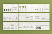 Cream Green Business Plan PPT, a Presentation Template by graphicook (Thumbnail 3 of 4)
