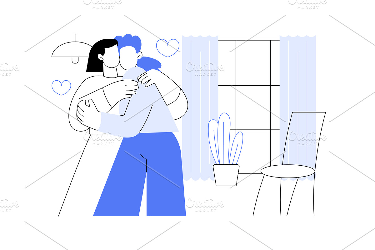 Lesbian couple isolated cartoon, a Person Illustration by Visual Generation
