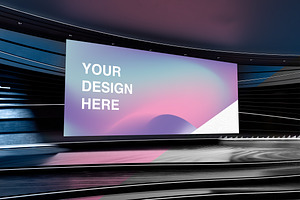 Big Screen Mock Up in Auditorium