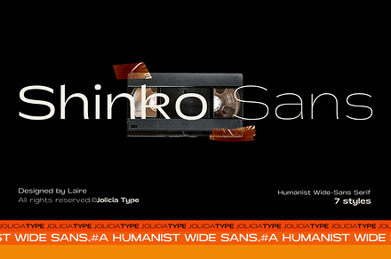 Shinko Sans | Humanist Wide Font, a Sans Serif Font by Jolicia Type