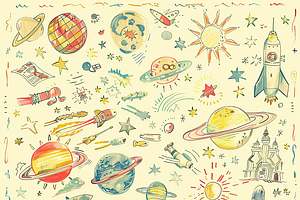 Space Doodles Pattern