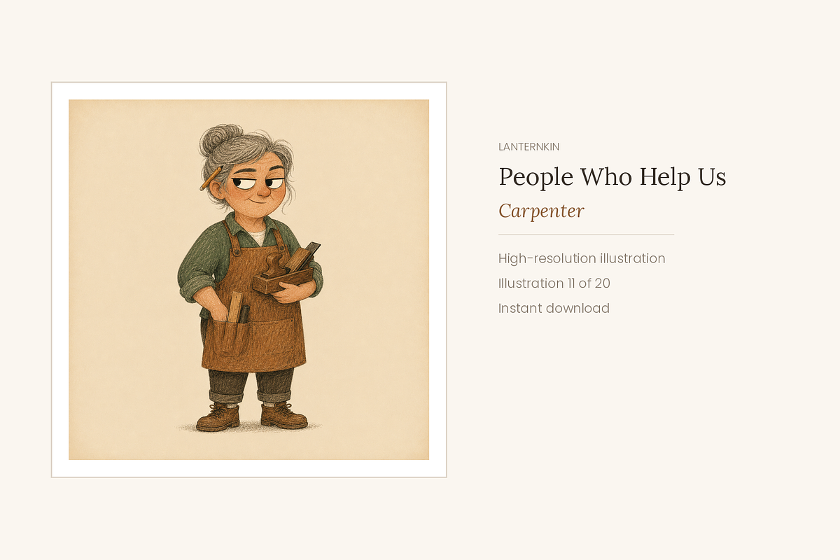People Who Help Us Clip Art, a Person Illustration by LanternkinStudio (Photo 11 of 13)