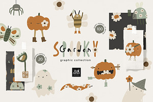 Spooky Garden - Halloween vector