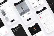 Workout App UI, an iPhone Mockup by Martin Berbesson (Thumbnail 1 of 2)