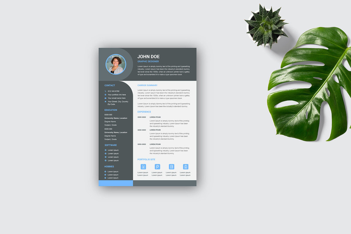 Unique Modern Resume Template, a Resume Template by Annudesign (Photo 2 of 5)