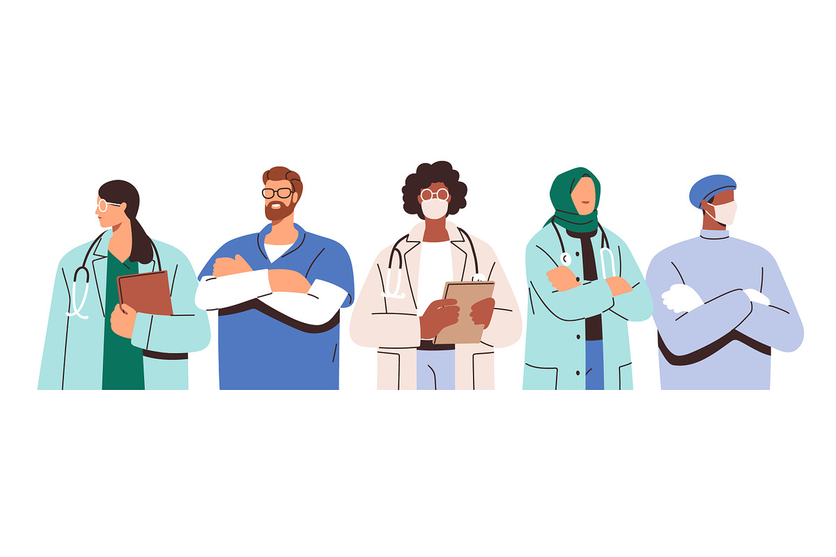 Doctors, medic workers, clinic staff, a Healthcare Illustration by Good Studio (Photo 6 of 7)