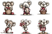Whimsical Easter Koala Clipart, an Illustration by Designking (Thumbnail 5 of 7)