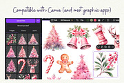 Coquette Pink Christmas Clipart, an Object Graphic by Anna Design Studio (Thumbnail 6 of 8)