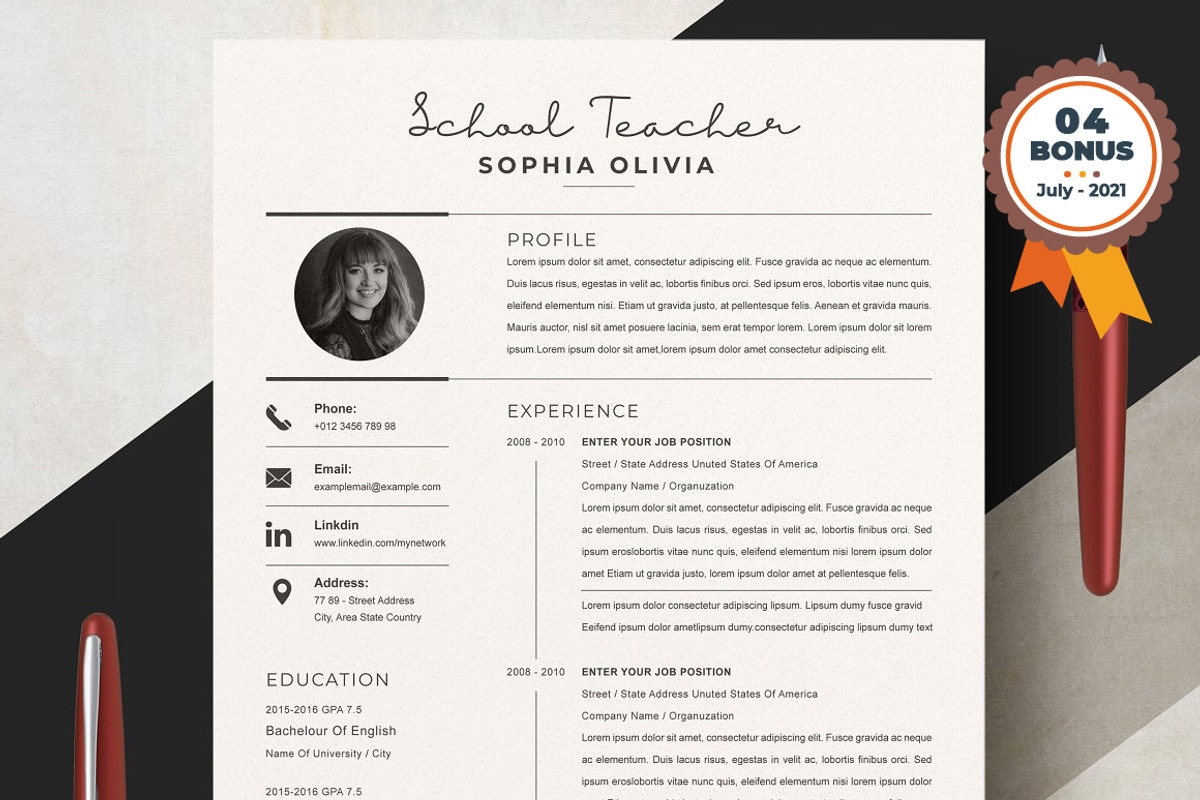 Resume/CV Bundle | 200+ for $29, a Resume Template by ResumeInventor (Photo 185 of 207)