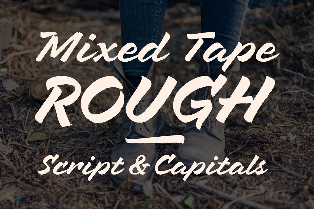Mixed Tape Rough Font Duo (50% off)