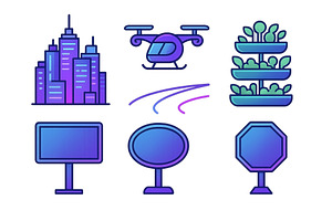 Modern urban landscape with, an Object Illustration by ZinetroN