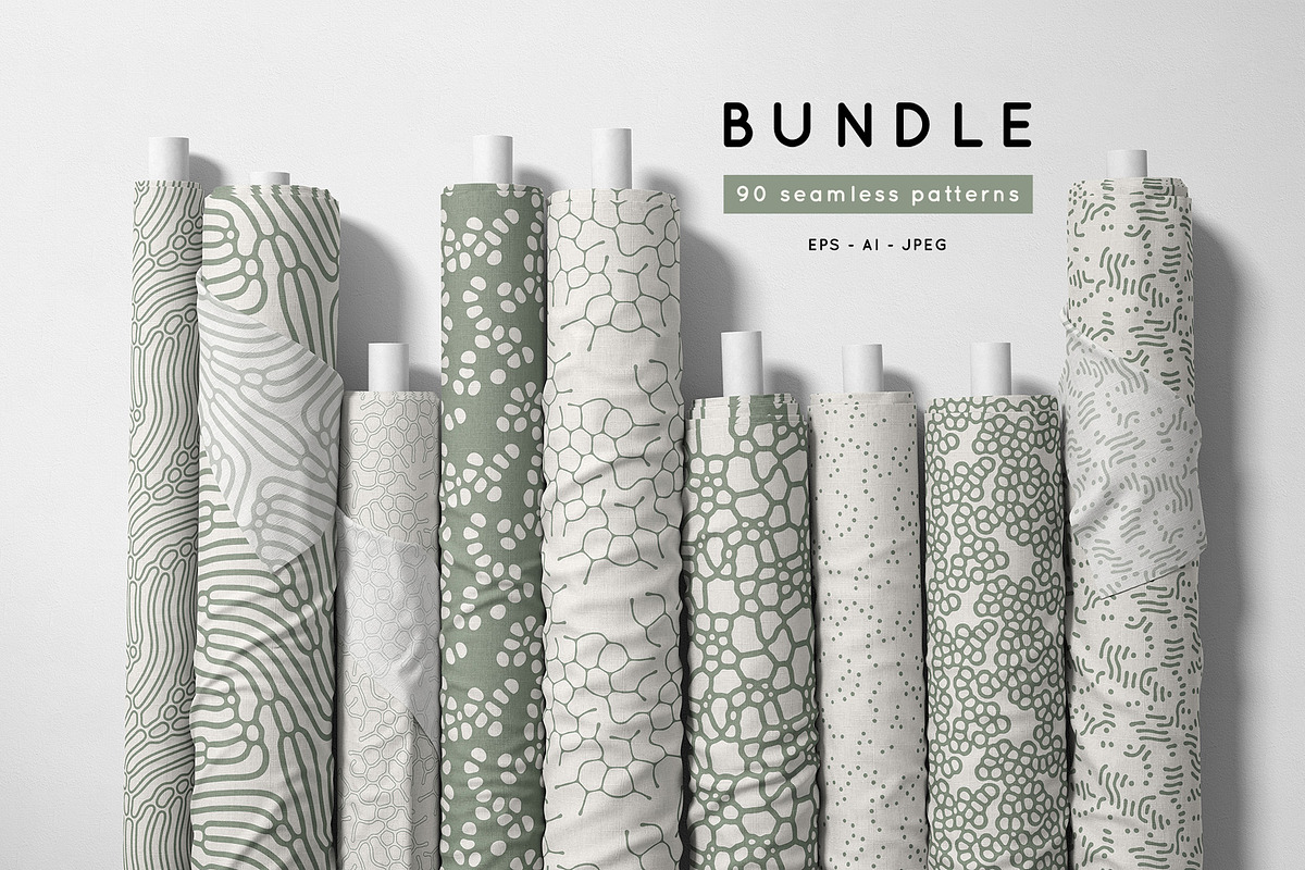 Big Bundle: 90 Seamless Patterns, a Pattern Graphic by Curly_Pat (Photo 1 of 23)