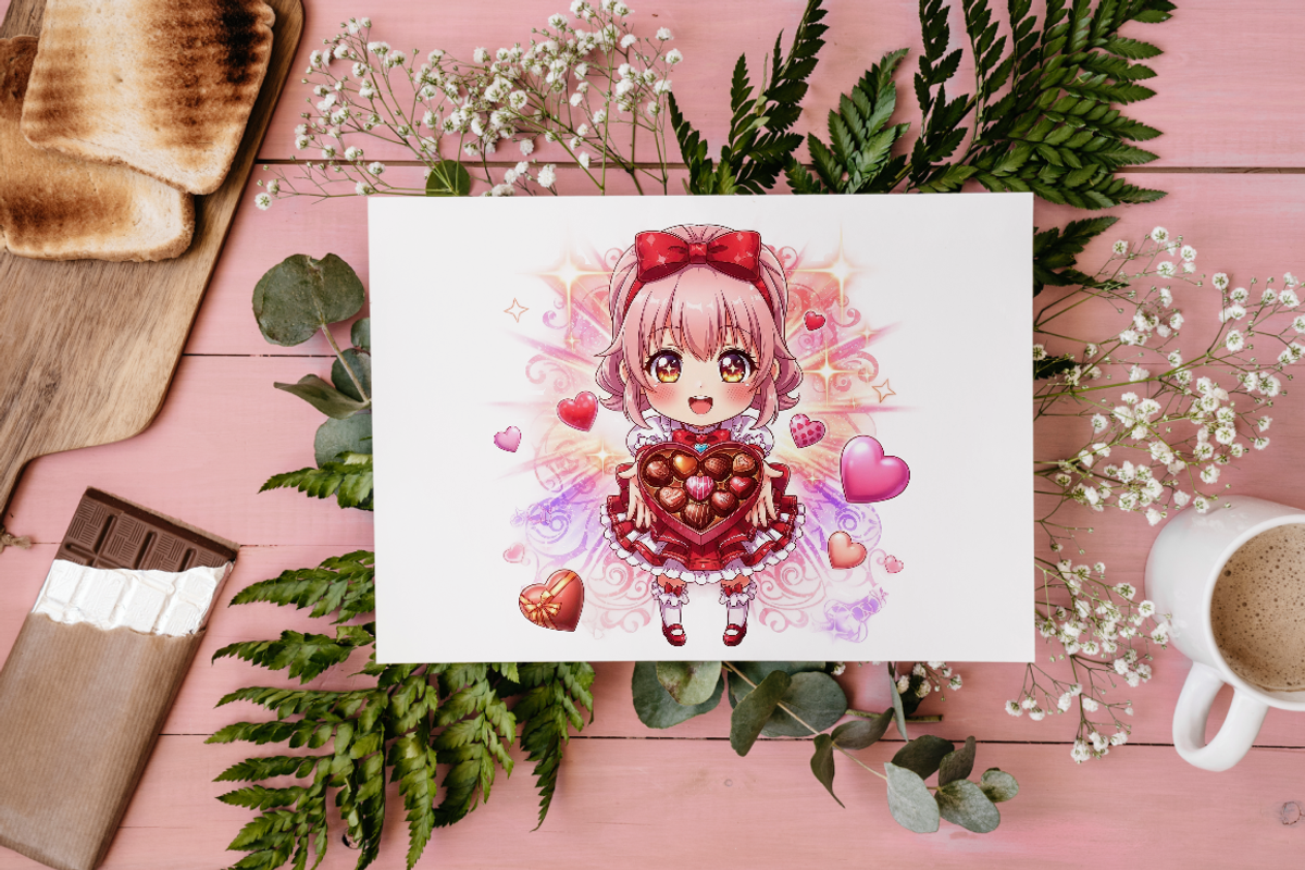 Cute Little Valentine Girl PNG, a Person Illustration by KennedyStudio (Photo 5 of 5)