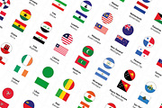 200+ Flags From Around The World, an Illustration by Pixel Strawberry (Thumbnail 2 of 4)