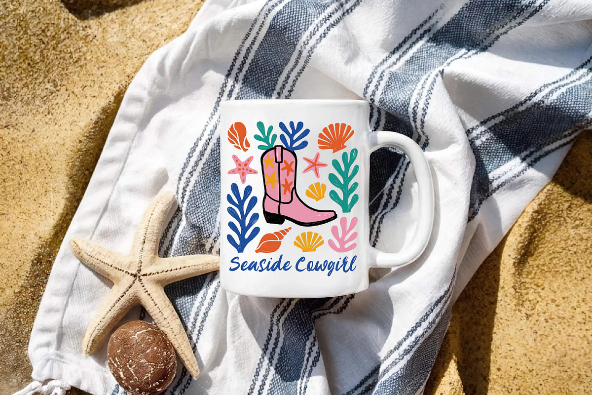 Seaside Cowgirl PNG, Coastal Cowgirl, a Seasonal Illustration by Libby Wishes (Photo 5 of 5)