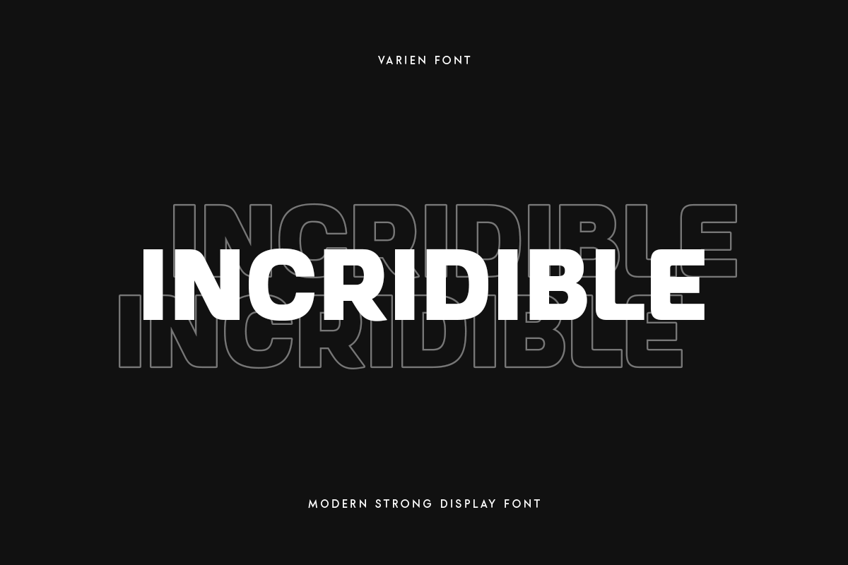 VARIEN - Modern Strong Display Font, a Sans Serif Font by Hamz Studio (Photo 8 of 16)