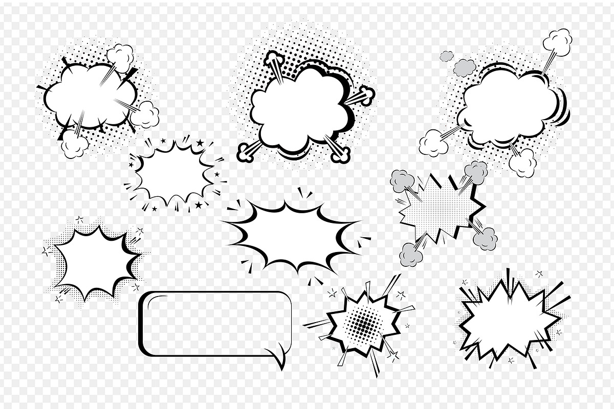 Vector Comic Book Shape Collation