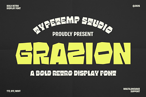 Grazion - Bold Retro Display Font