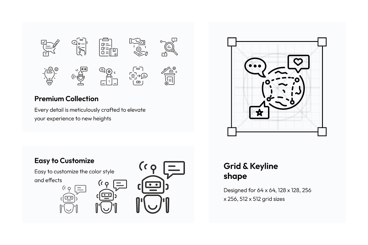 Feedback and Survey Icons, an Outline Icon by Prosymbols (Photo 3 of 6)