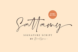 Sattamy Signature | handwritten font, a Script Font by Beautypes