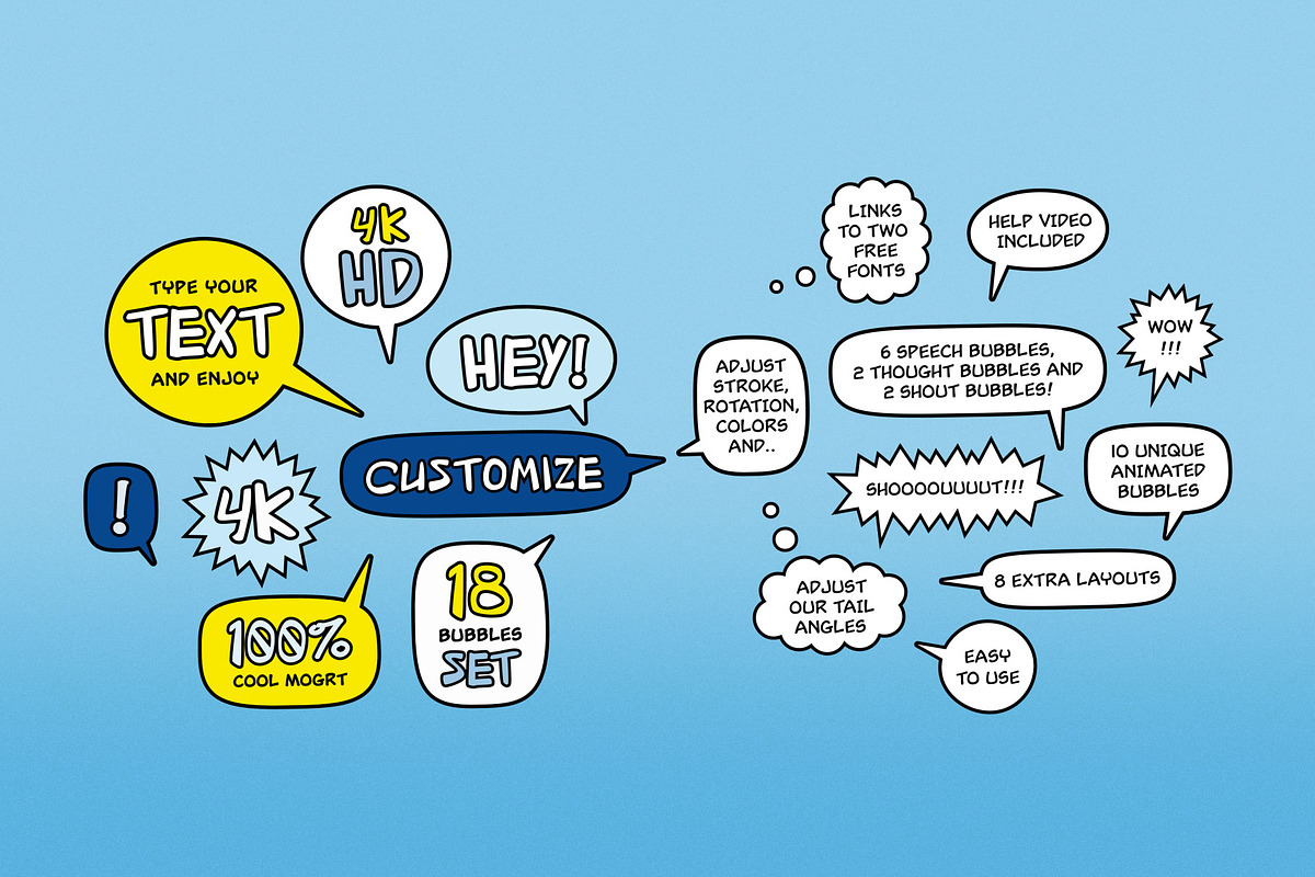 ANIMATED Speech Bubbles (Premiere), a Presentation Template by Atamotion (Photo 7 of 8)
