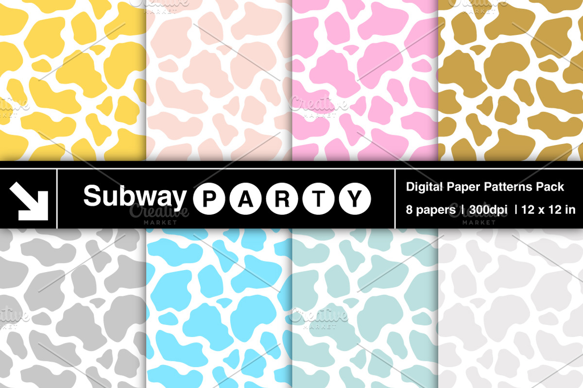 Cow Print in Pastel Colors