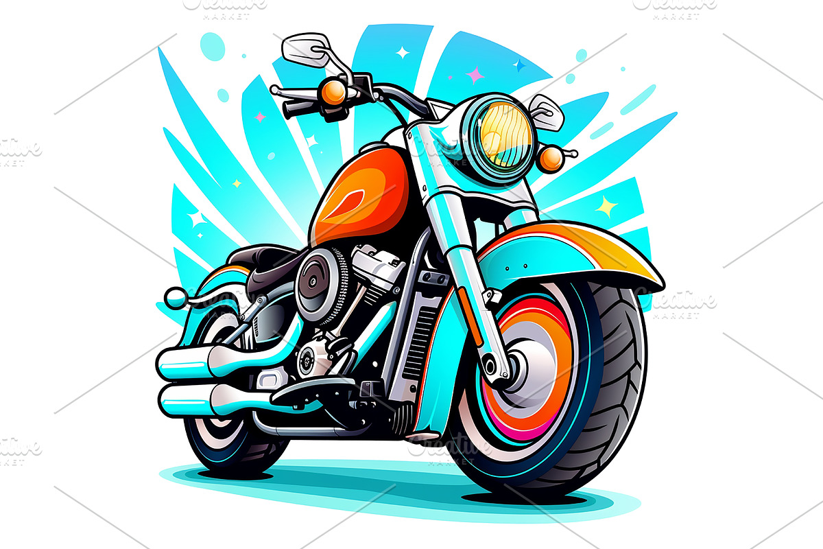 Stylish Drift Motorcycle PNG File, a Transportation Illustration by Ghagra (Photo 2 of 3)